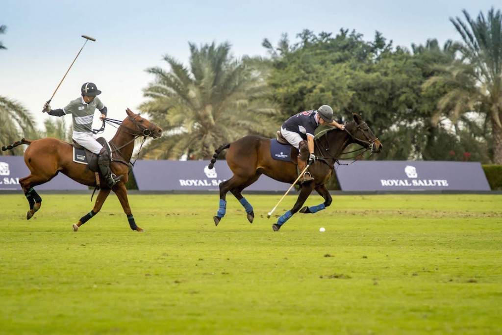 Matias Machado of Desert Palm in hot pursuit - Royal Salute UAE Nations Cup 2016 LOW RES