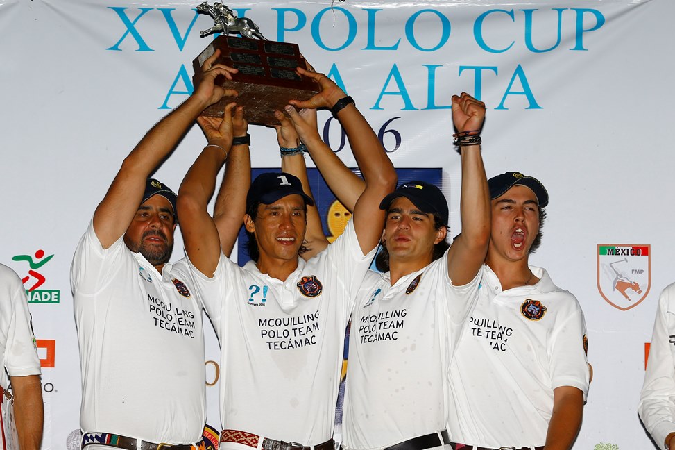 Winners of the XVII Agua Alta 2016 (10 goals) Diego Aguilar, Guillermo Li, Juan José de Alba and Rodolfo Ramos